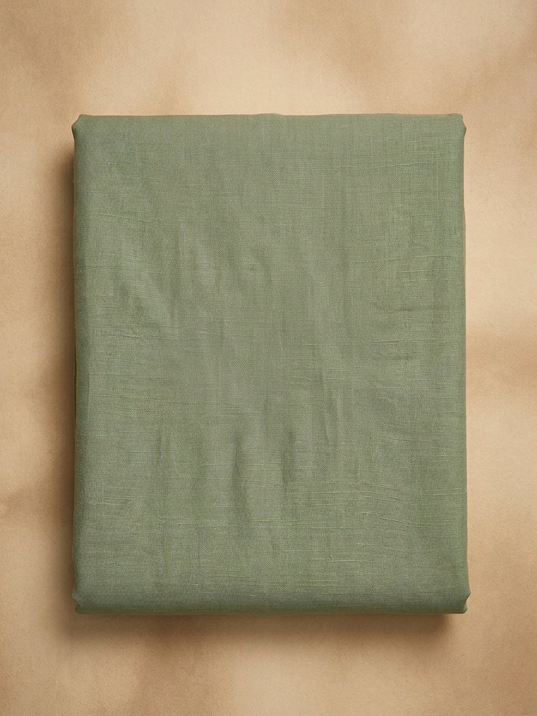 Pista Green Printed Linen Blend Unstitched Dress Material