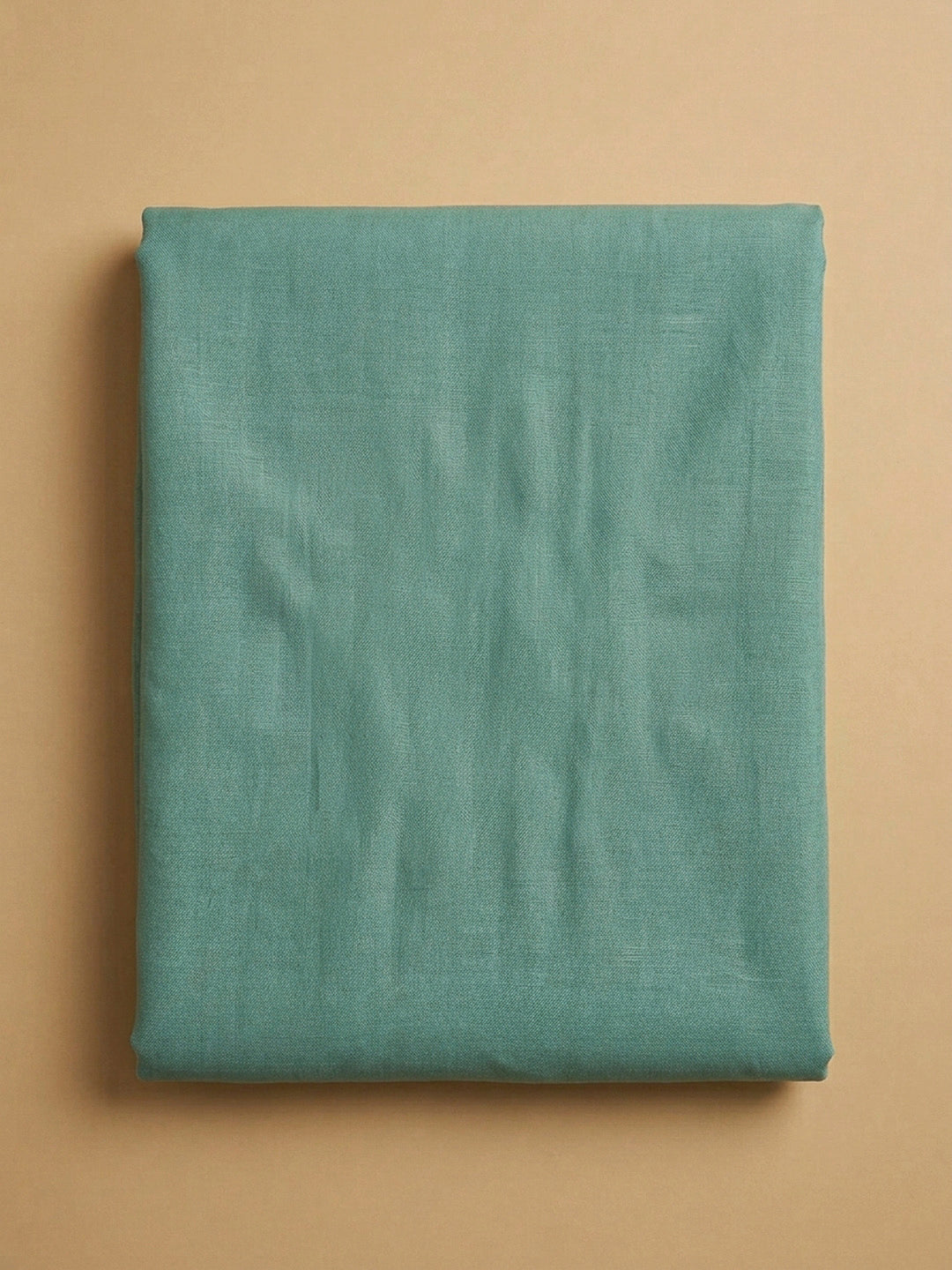 Sea Green Printed Linen Blend Unstitched Dress Material