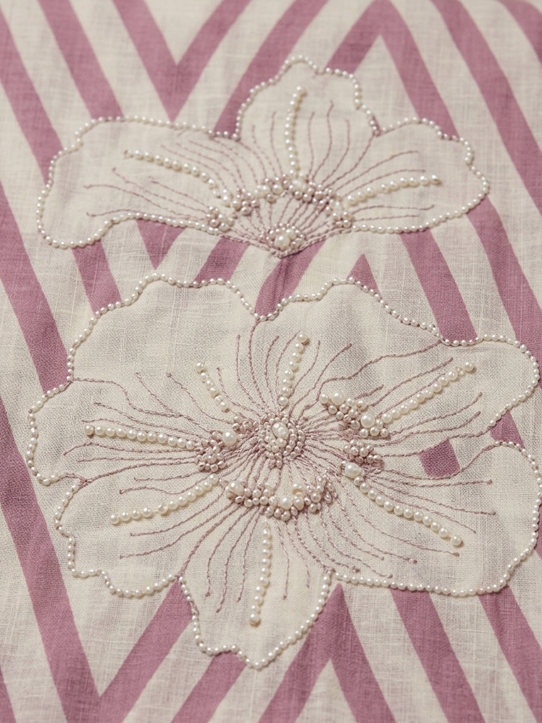 Onion Pink  Linen Blend Unstitched Dress Material