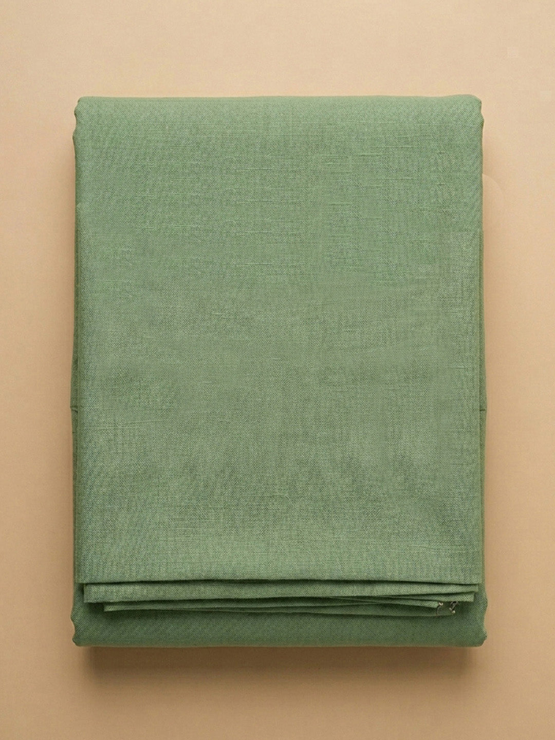 Pista Green Printed Linen Blend Unstitched Dress Material