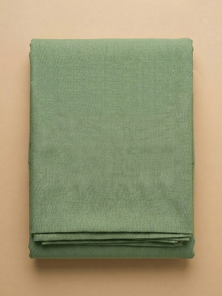 Pista Green Printed Linen Blend Unstitched Dress Material