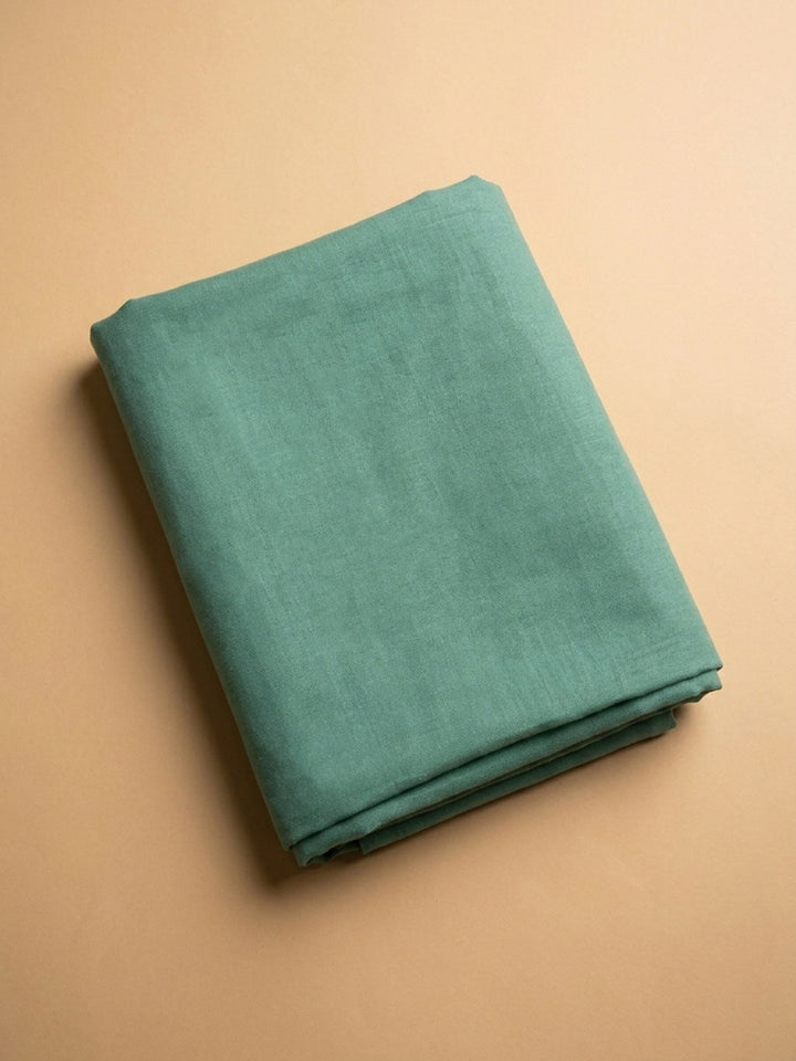 Rama Green Printed Linen Blend Unstitched Dress Material