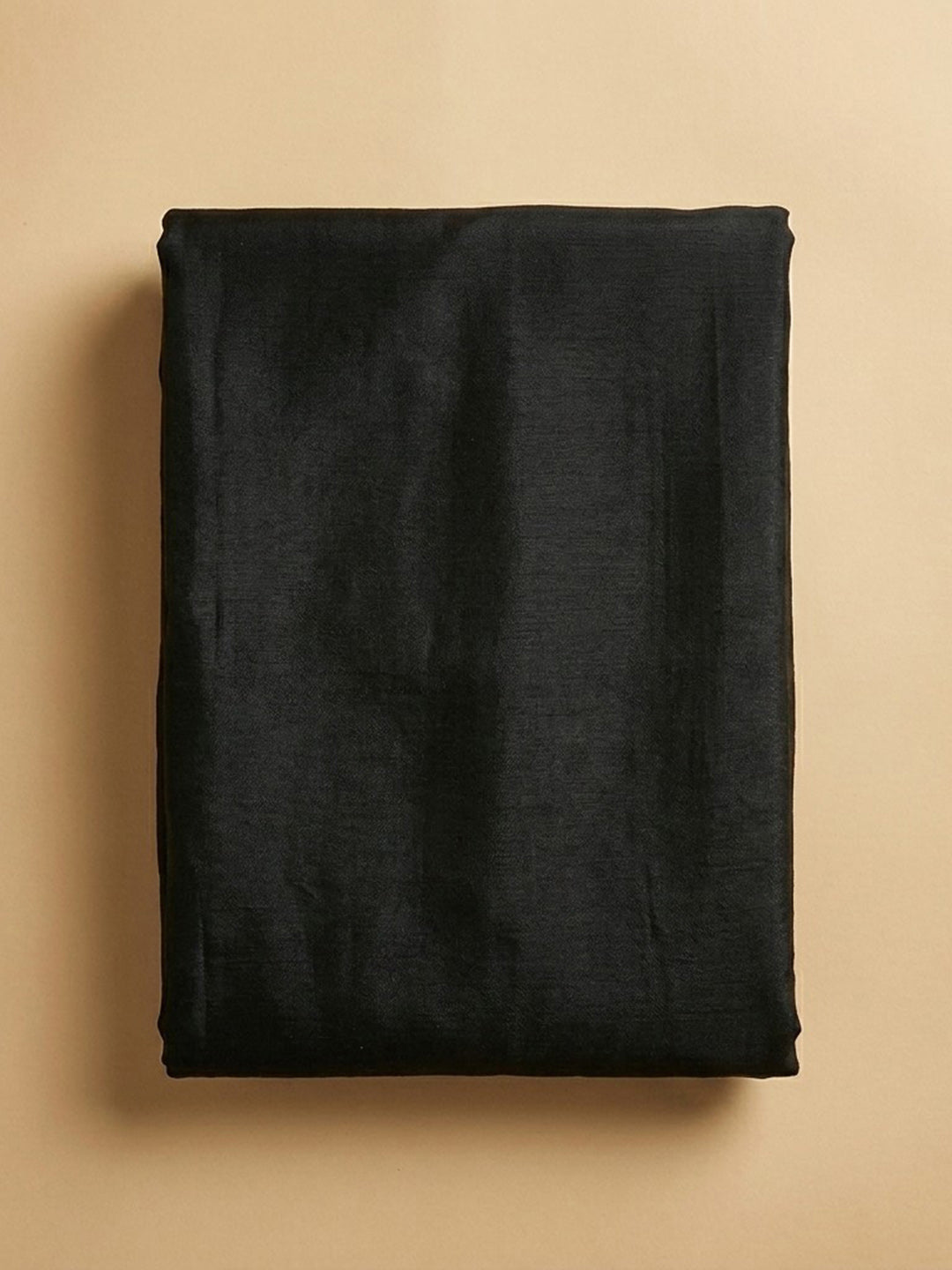 Black Embroidery Cotton Blend Unstitched Dress Material