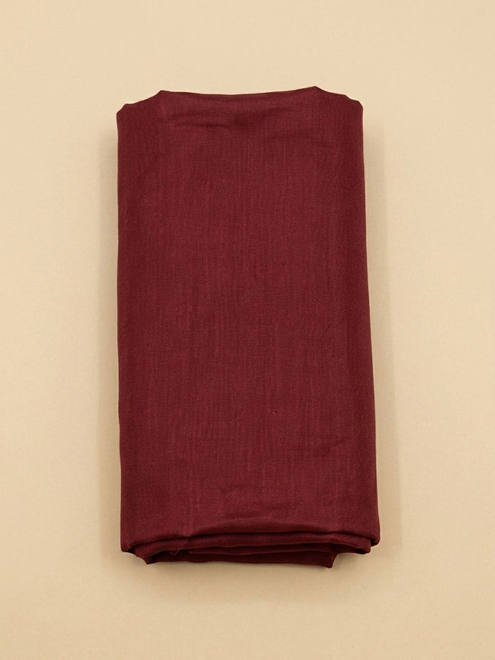 Maroon Embroidery Cotton Blend Unstitched Dress Material
