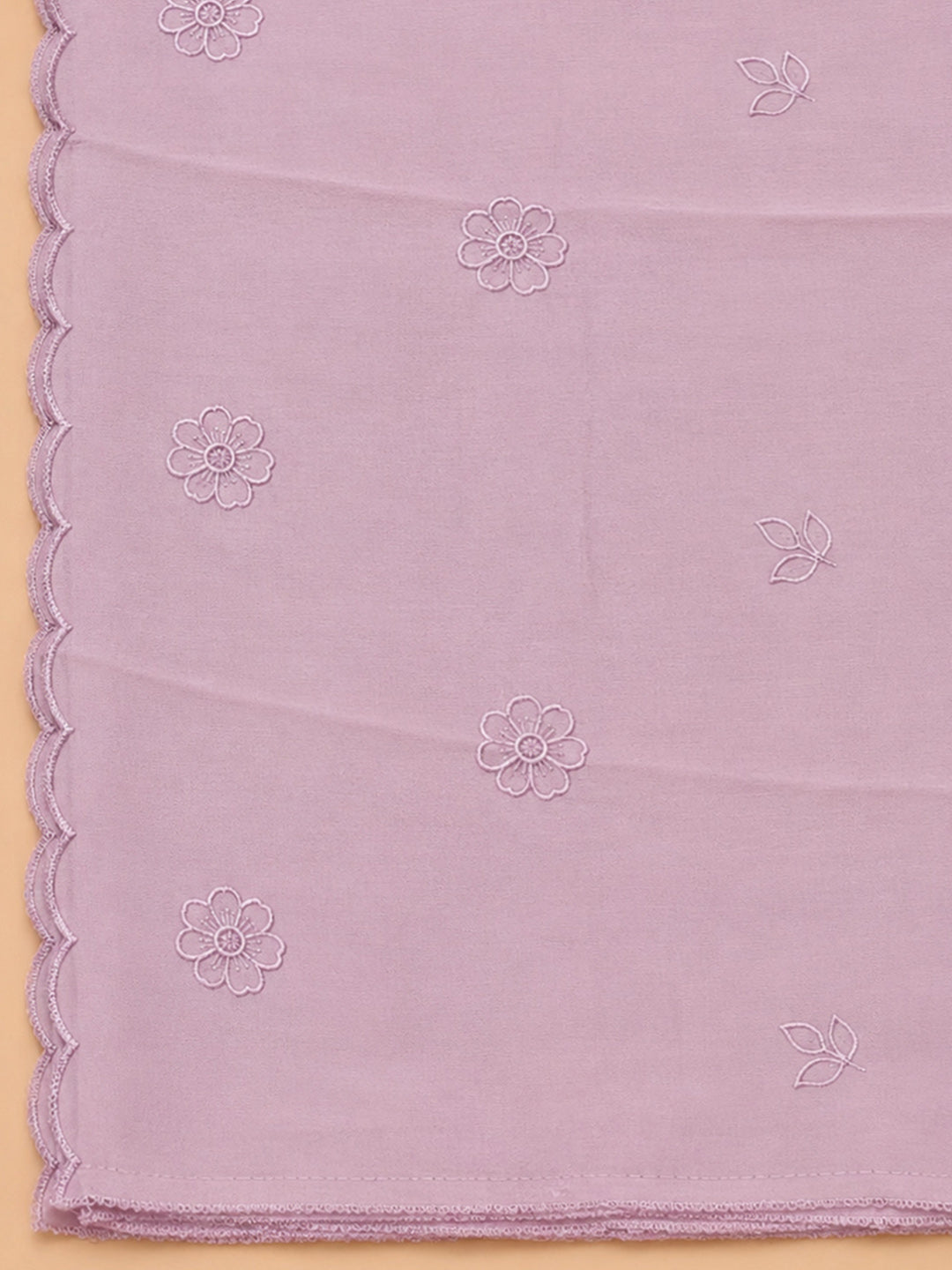 Pink Embroidery Chanderi Unstitched Dress Material