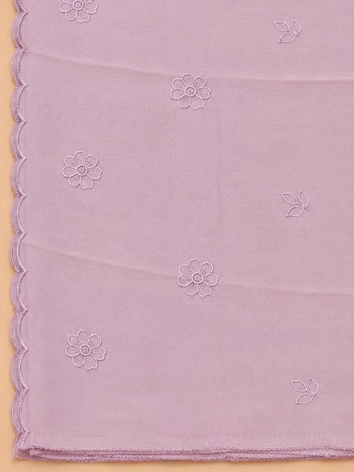 Pink Embroidery Chanderi Unstitched Dress Material
