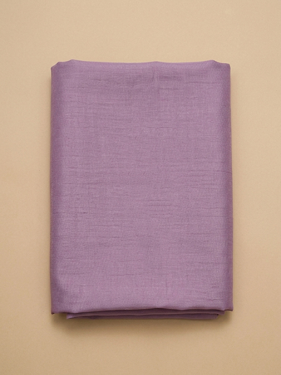 Purple Printed Linen Blend Unstitched Dress Material