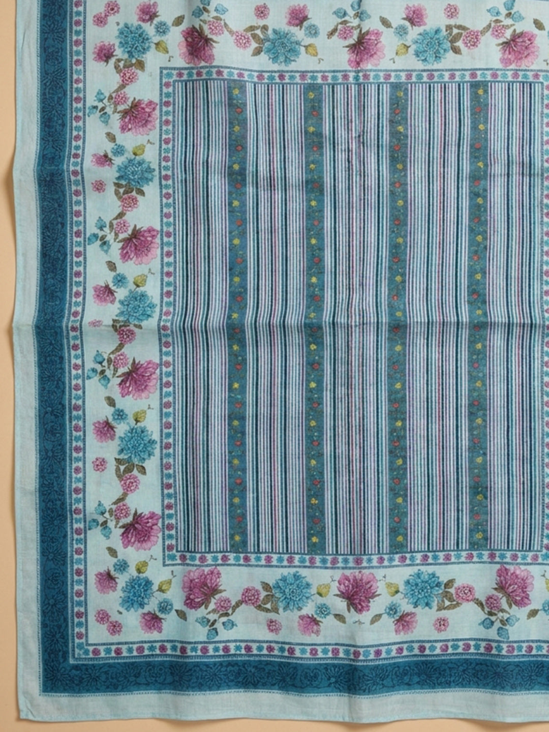 Firozee Printed Linen Blend Unstitched Dress Material