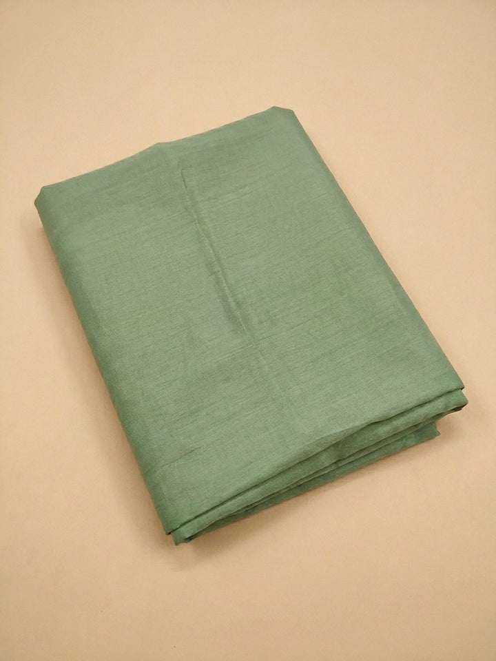 Pista Green Embroidery Chanderi Unstitched Dress Material