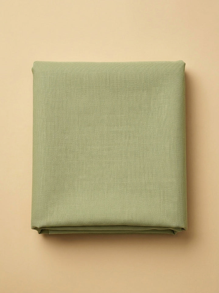 Pista Green Embroidery Chanderi Unstitched Dress Material