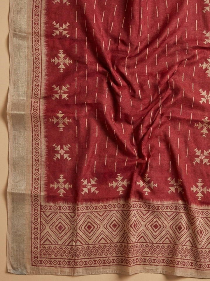 Onion Pink  Chanderi Unstitched Dress Material