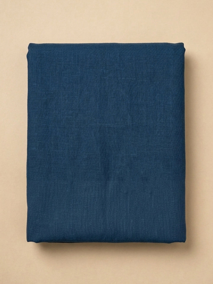 Indigo  Linen Blend Unstitched Dress Material