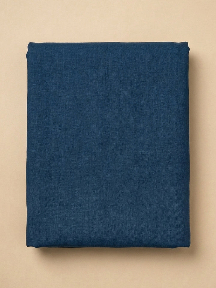 Indigo  Linen Blend Unstitched Dress Material