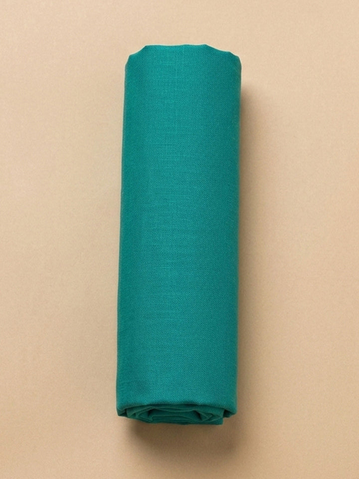 Green Printed Linen Unstitched Dress Material