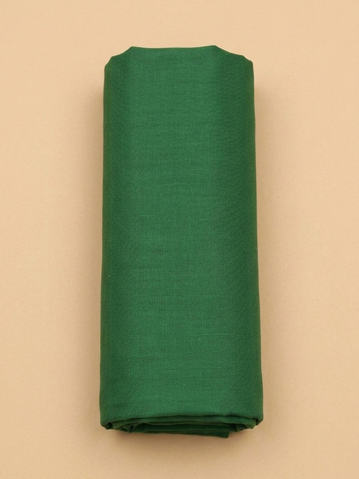 Rama Green Printed Linen Unstitched Dress Material