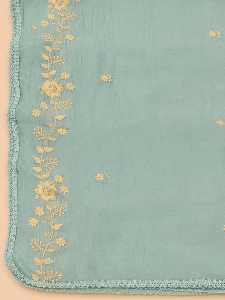 Sky Blue  Cotton Unstitched Dress Material