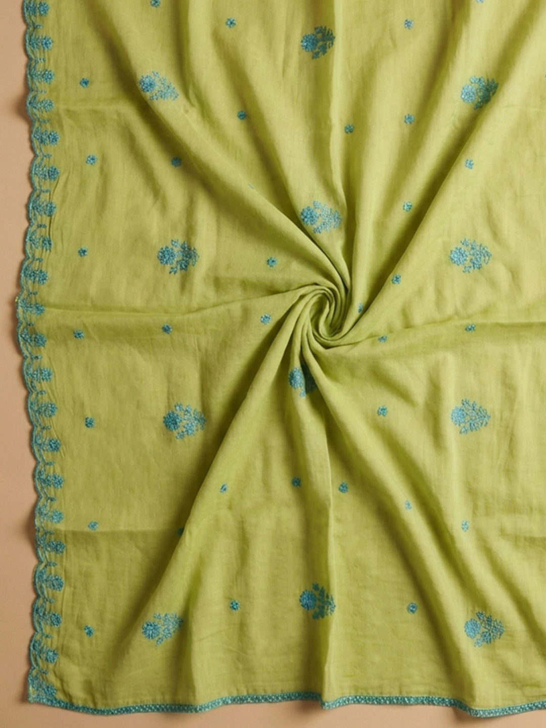 Lemon  Chanderi Unstitched Dress Material