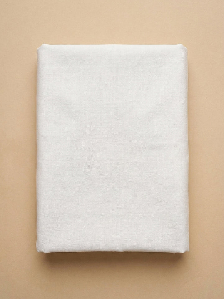 Off White  Chanderi Unstitched Dress Material