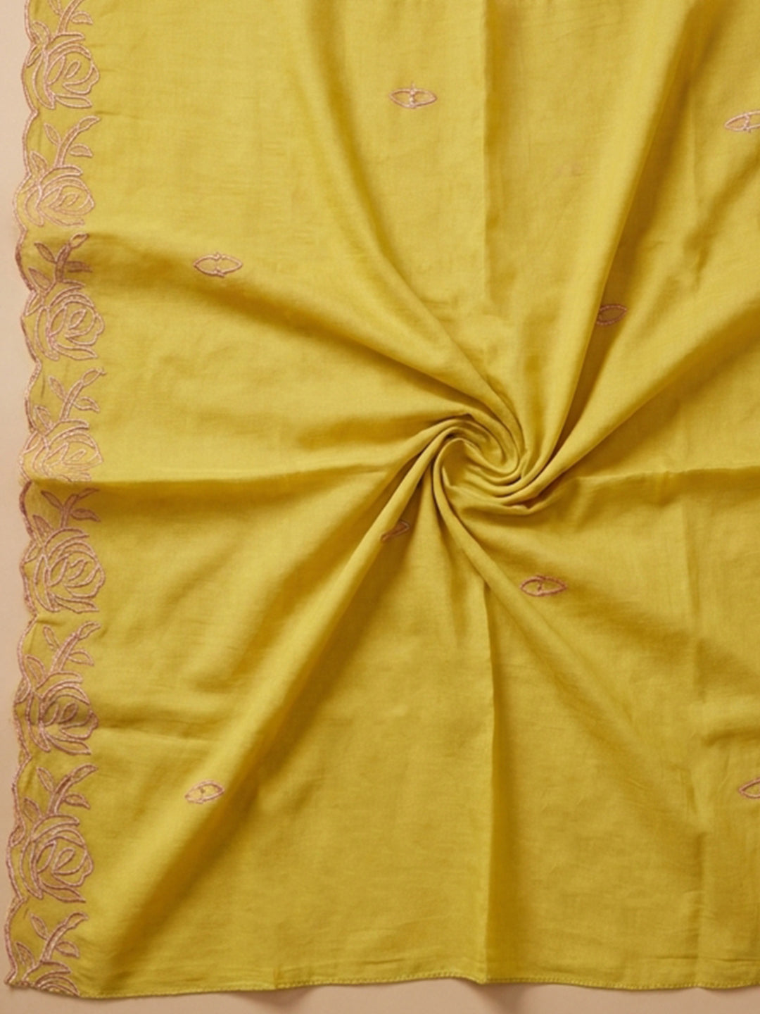 Lemon  Chanderi Unstitched Dress Material