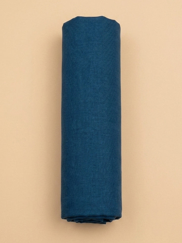 Blue  Chanderi Unstitched Dress Material