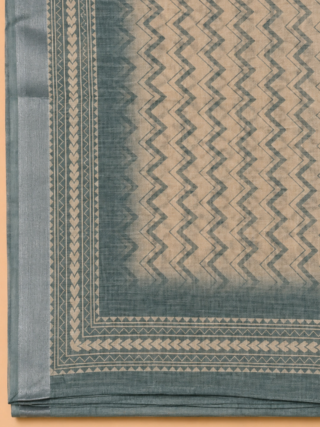 Blue  Chanderi Unstitched Dress Material