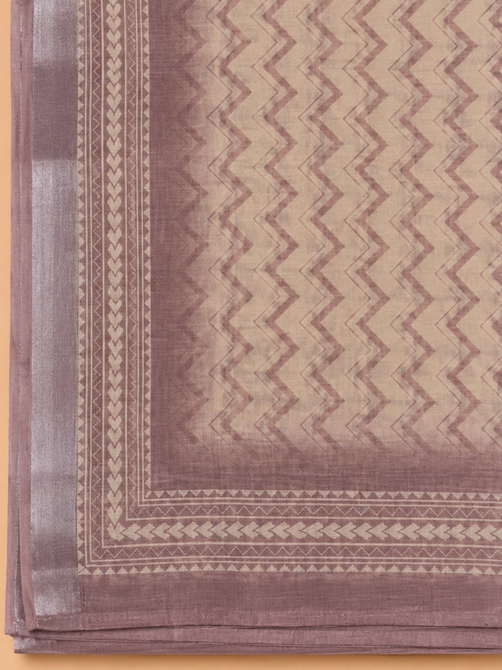 Onion Pink  Chanderi Unstitched Dress Material