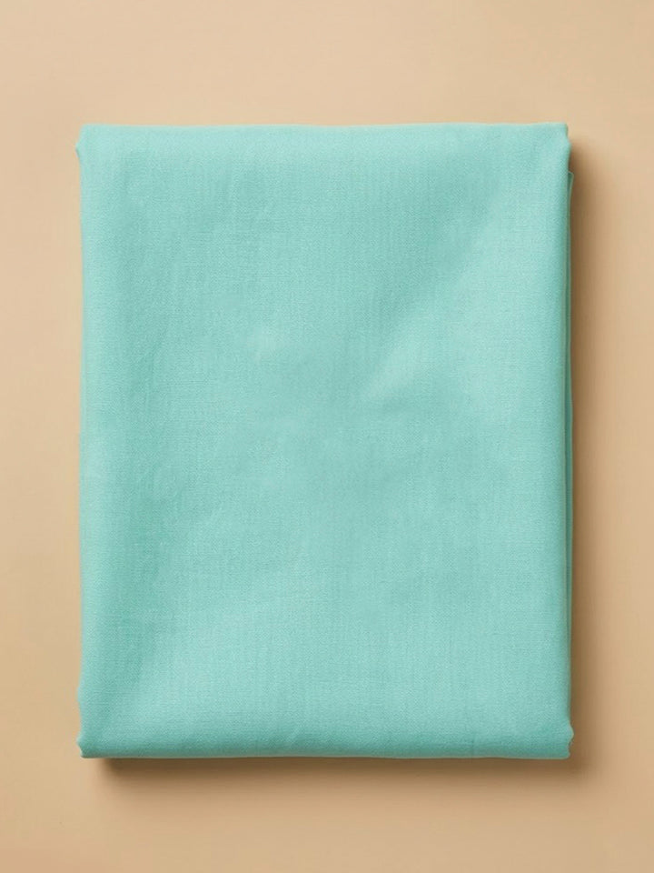Sea Green Chanderi Embroidered Unstitched Dress Material