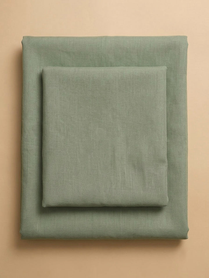 Aqua Organza Embroidered Unstitched Dress Material