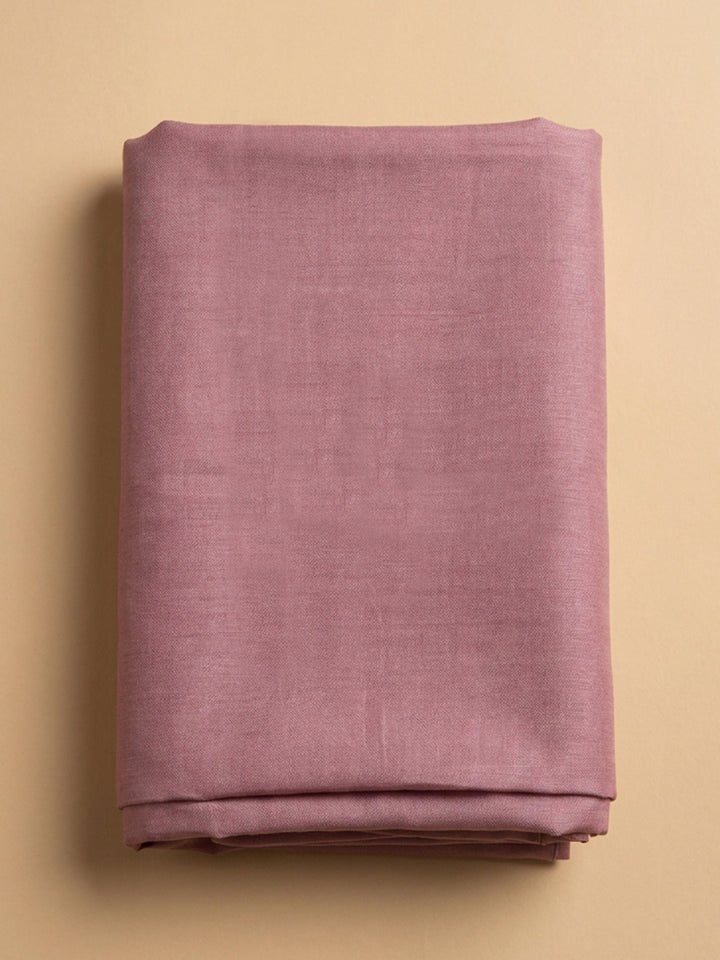 Onion Pink Printed Linen Unstitched Dress Material