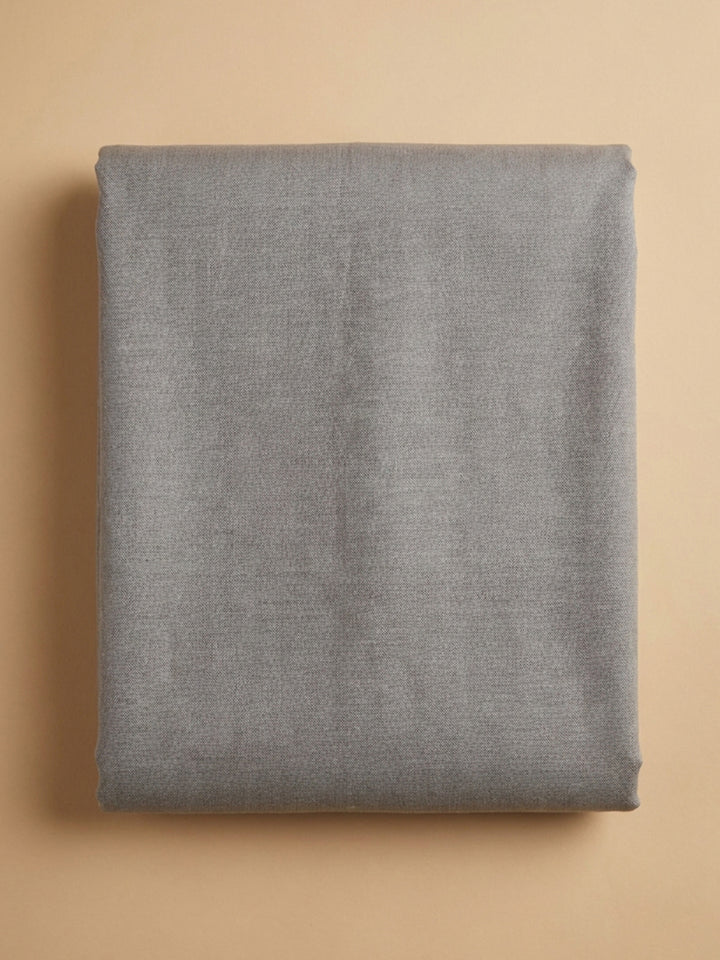 Grey Printed Linen Unstitched Dress Material