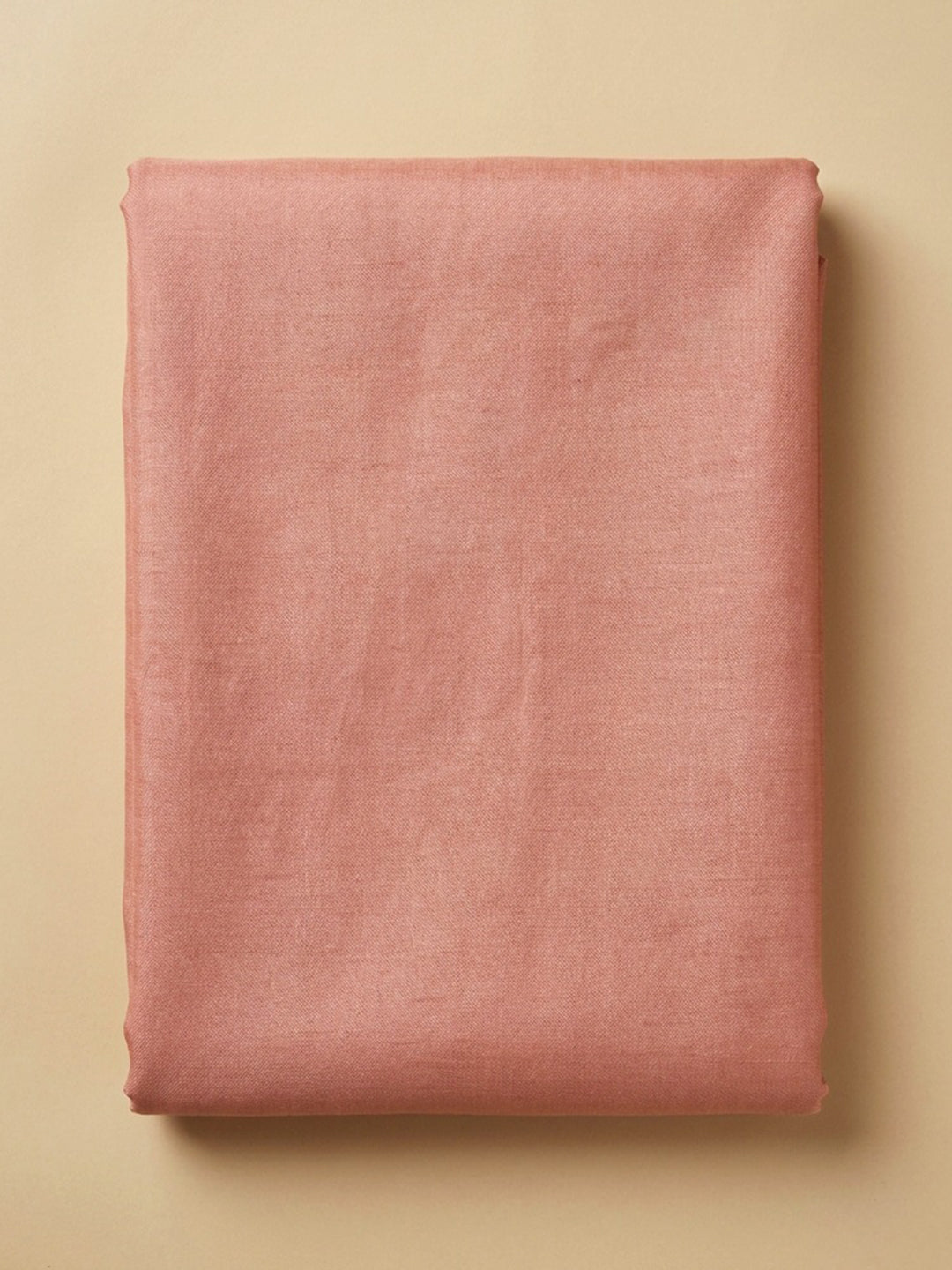 Peach Printed Linen Unstitched Dress Material