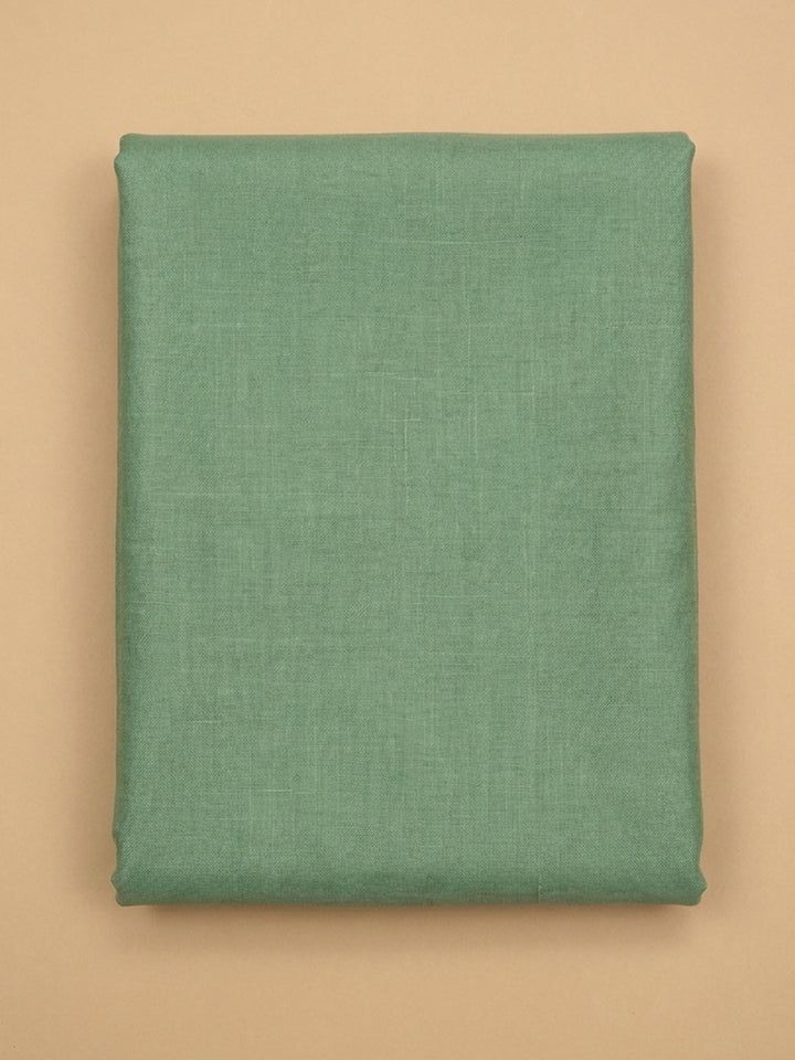 Sea Green Printed Linen Unstitched Dress Material
