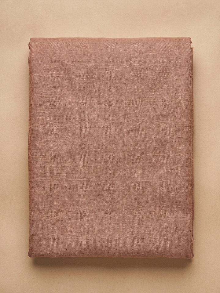 Dusty Pink Printed Linen Unstitched Dress Material