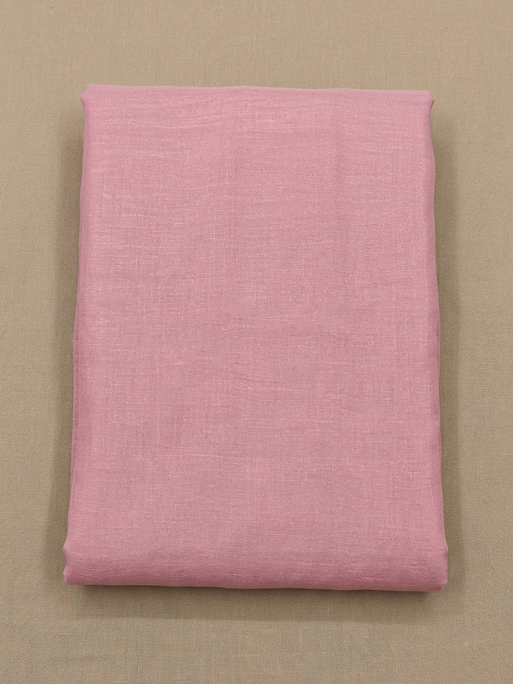 Pink Chanderi Embroidered Unstitched Dress Material