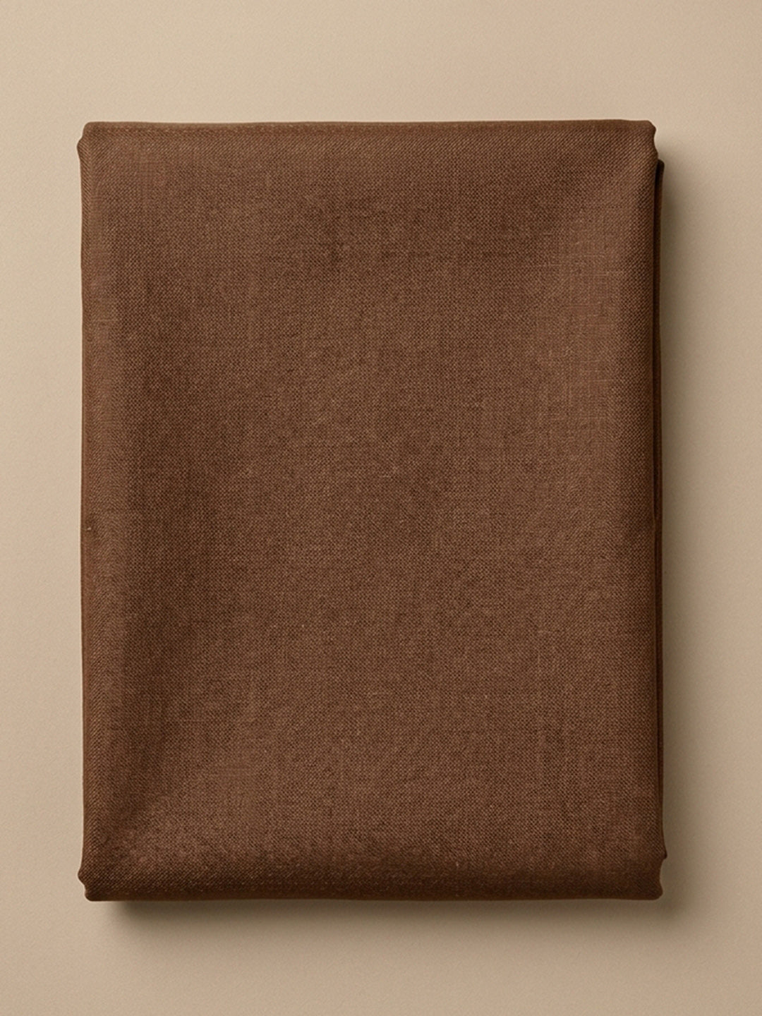 Brown Printed Chanderi Unstitched Dress Material