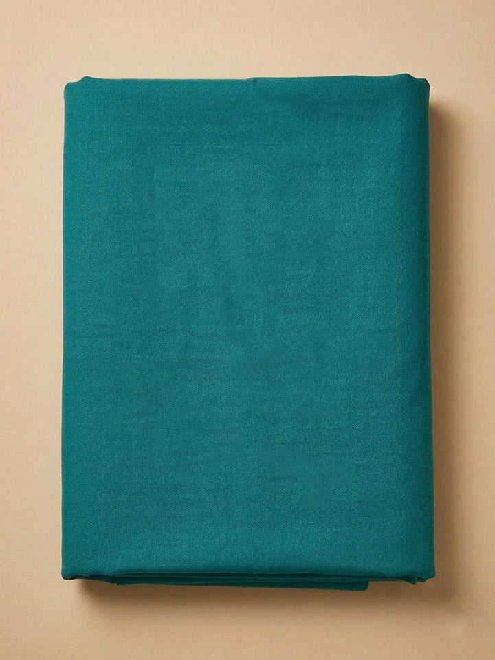 Rama Green Chanderi Printed Unstitched Dress Material