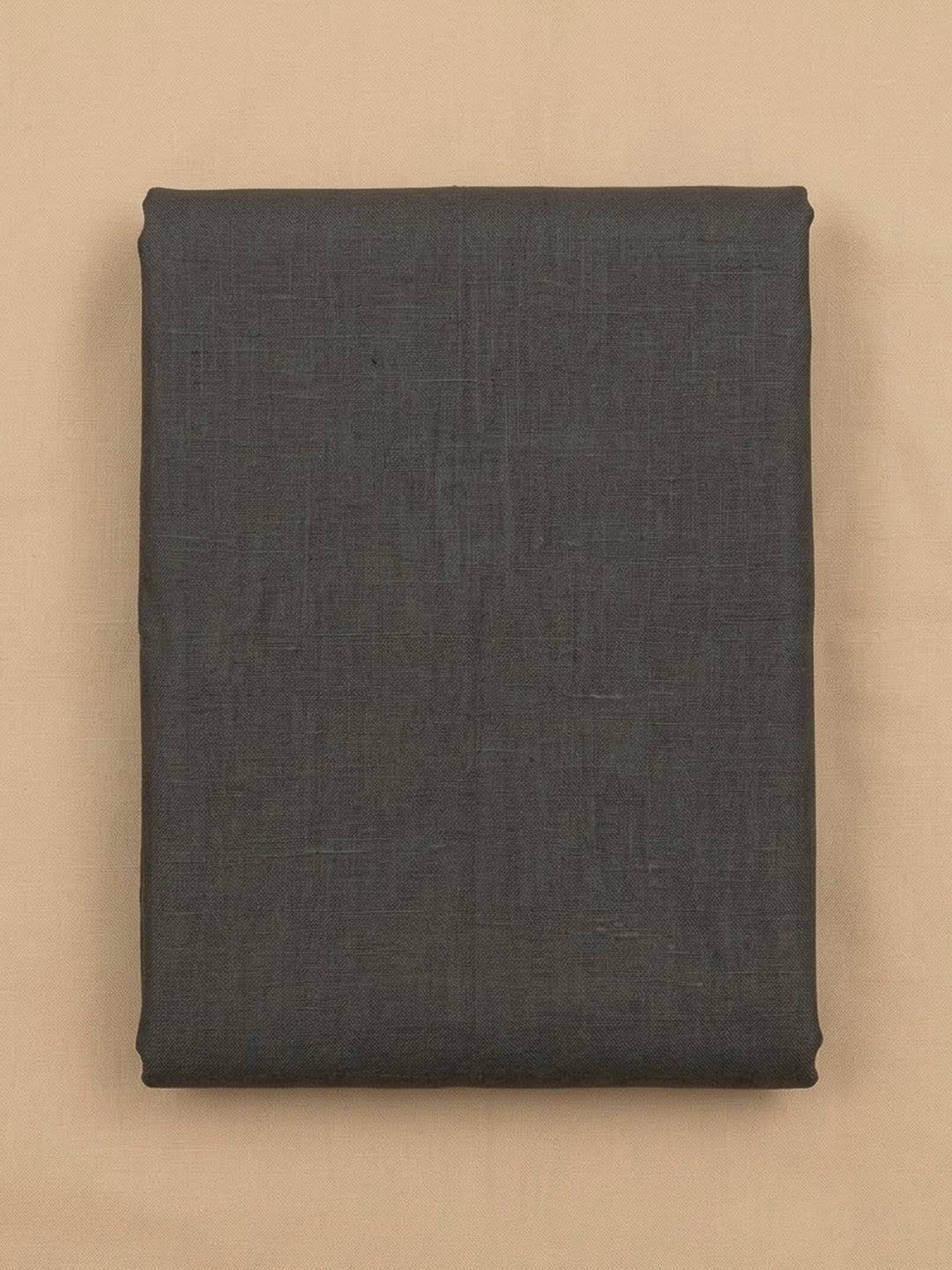 Grey Linen Blend Printed Unstitched Dress Material