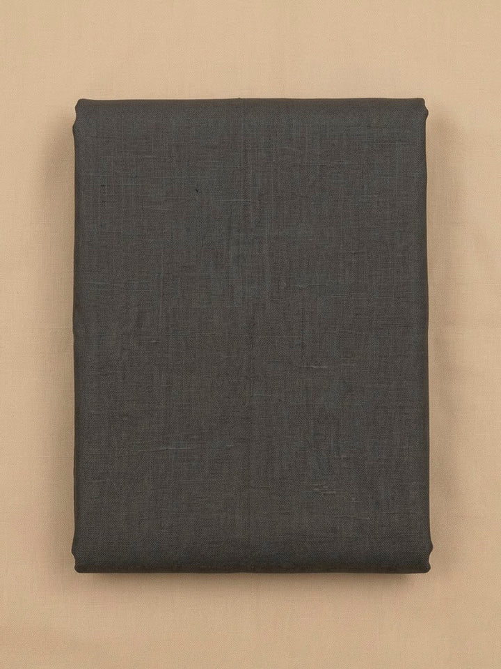 Grey Linen Blend Printed Unstitched Dress Material