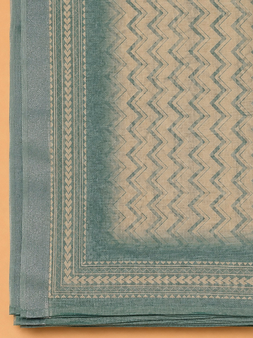 Rama Green Linen Blend Embroidered Unstitched Dress Material