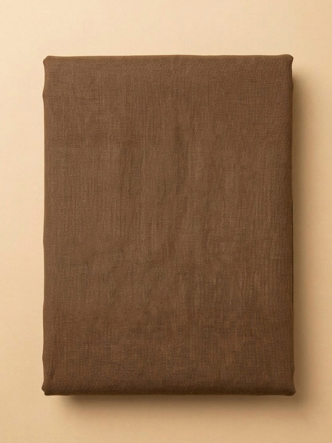 Brown Linen Printed Unstitched Dress Material