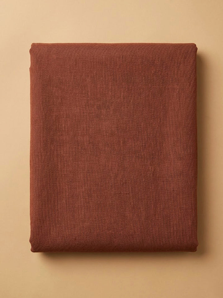 Maroon Linen Printed Unstitched Dress Material