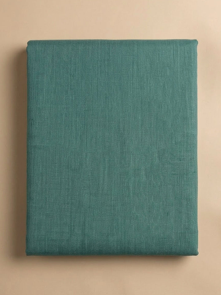 Rama Green Linen Printed Unstitched Dress Material