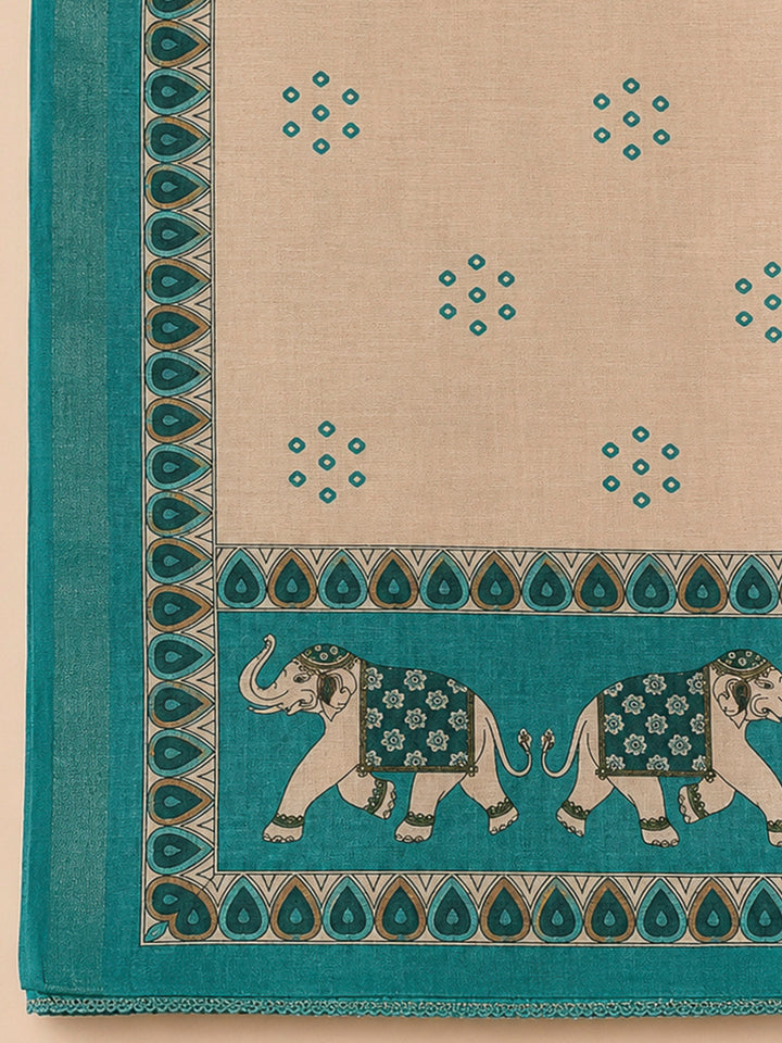 Firozee Linen Printed Unstitched Dress Material