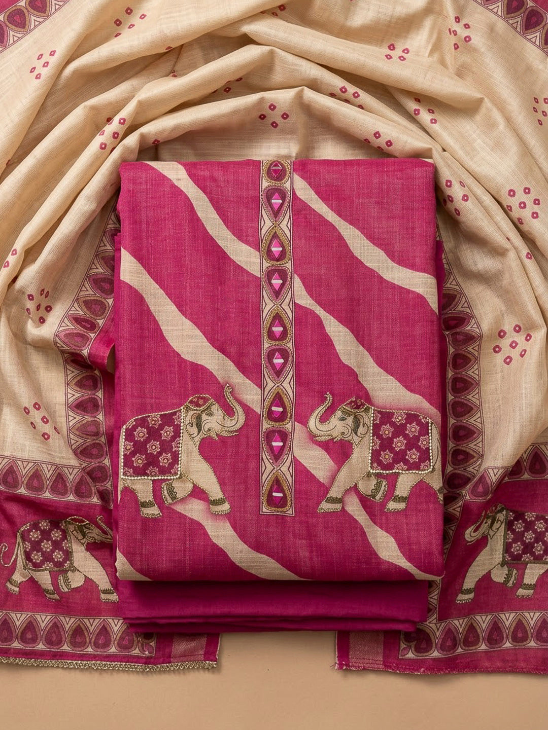 Rani Linen Printed Unstitched Dress Material