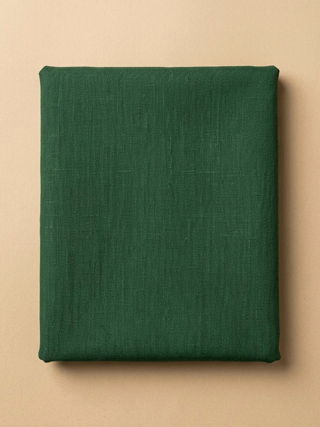 Bottle Green Linen Printed Unstitched Dress Material