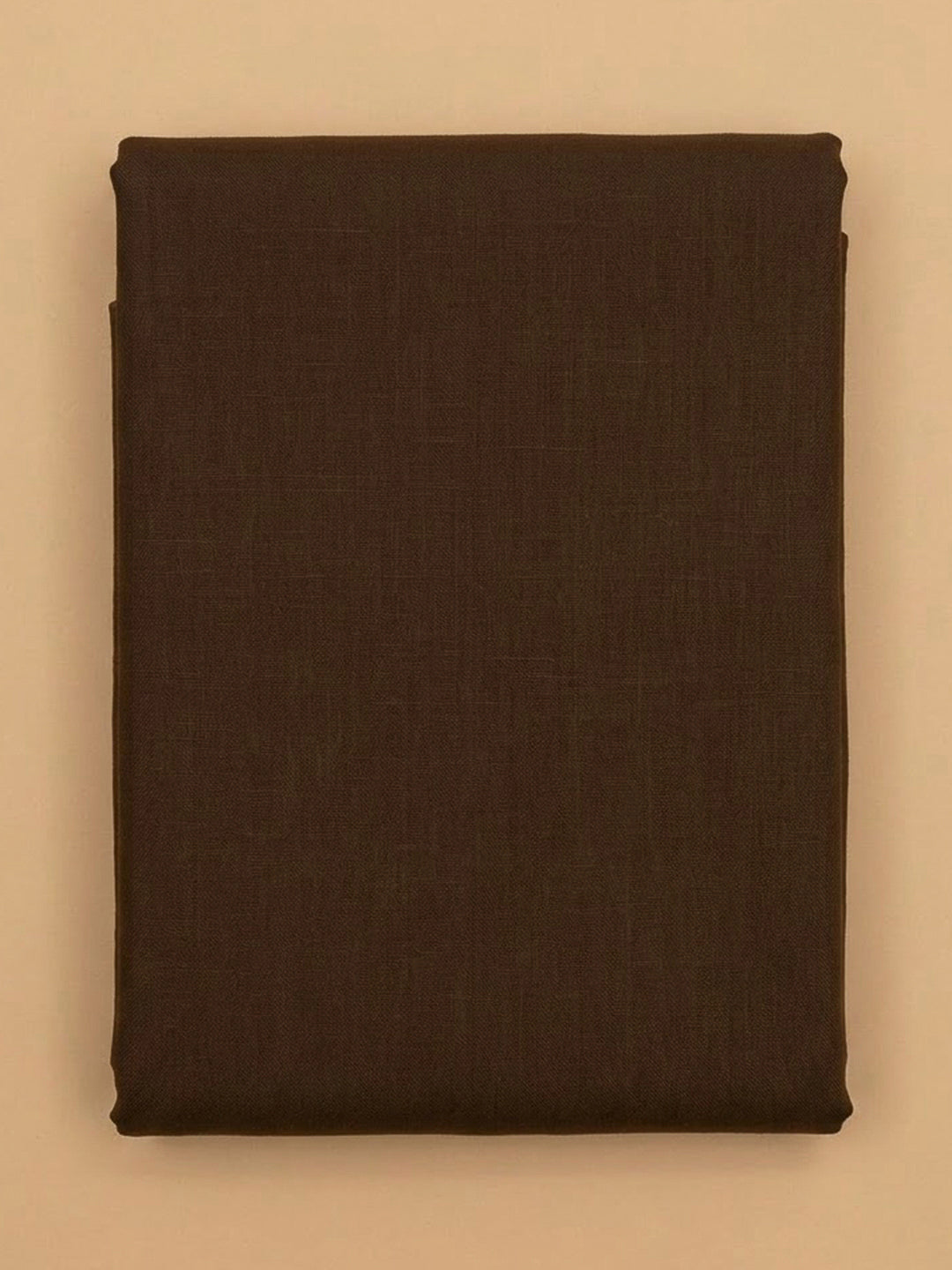 Brown Linen Printed Unstitched Dress Material