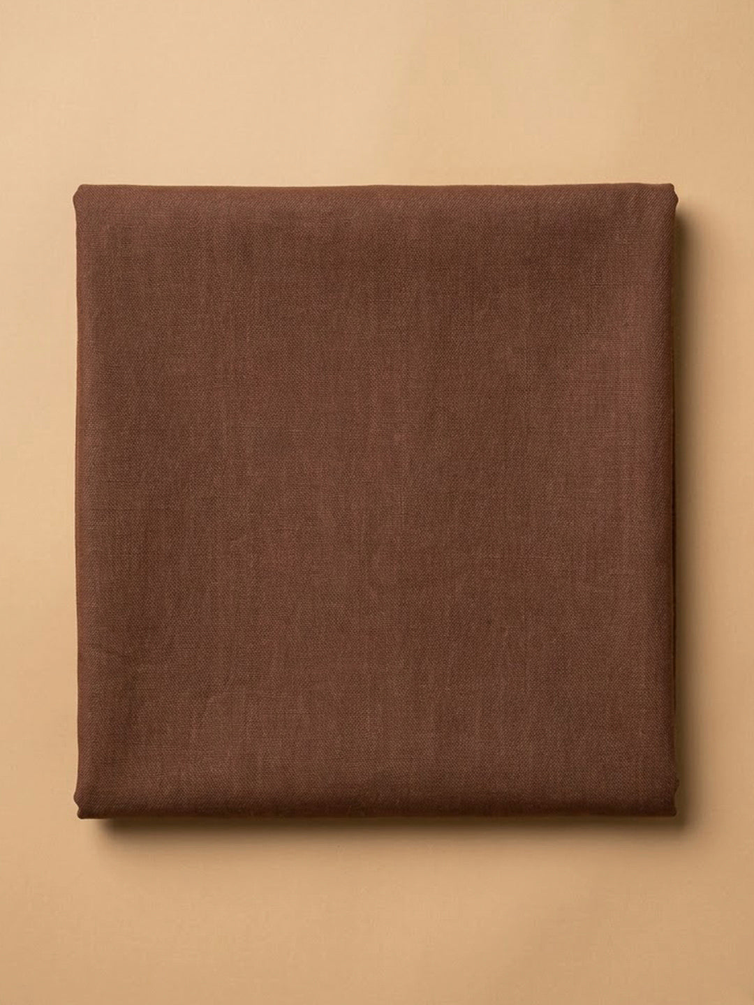 Brown Linen Printed Unstitched Dress Material