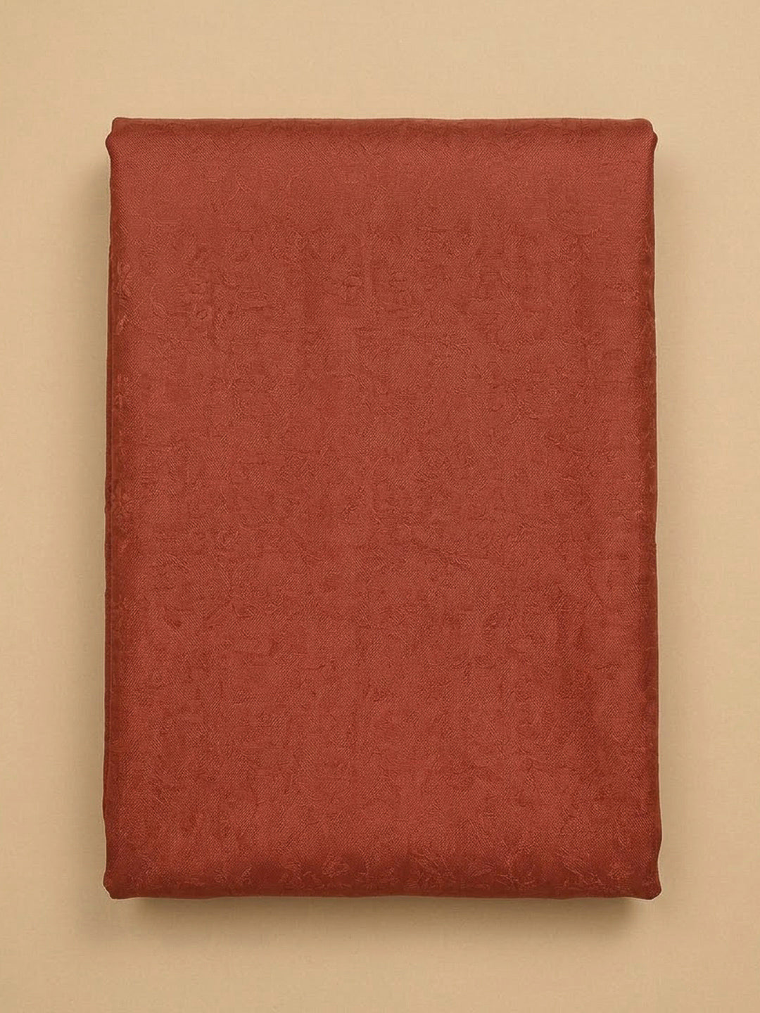 Rust Organza Embroidered Unstitched Dress Material