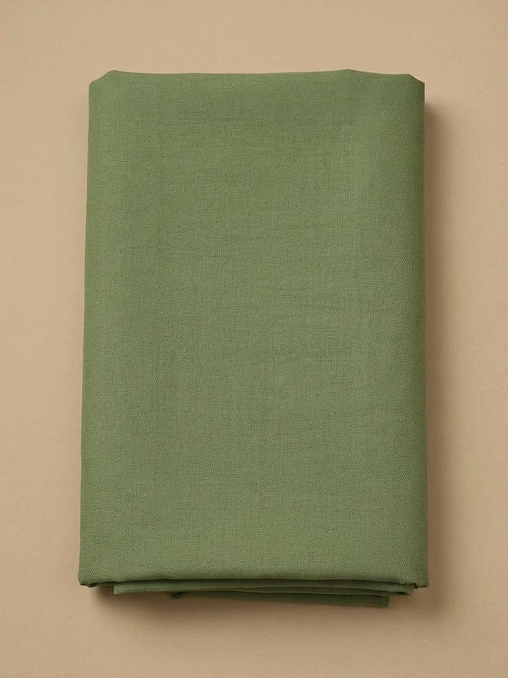 Pista Green Linen Blend Printed Unstitched Dress Material