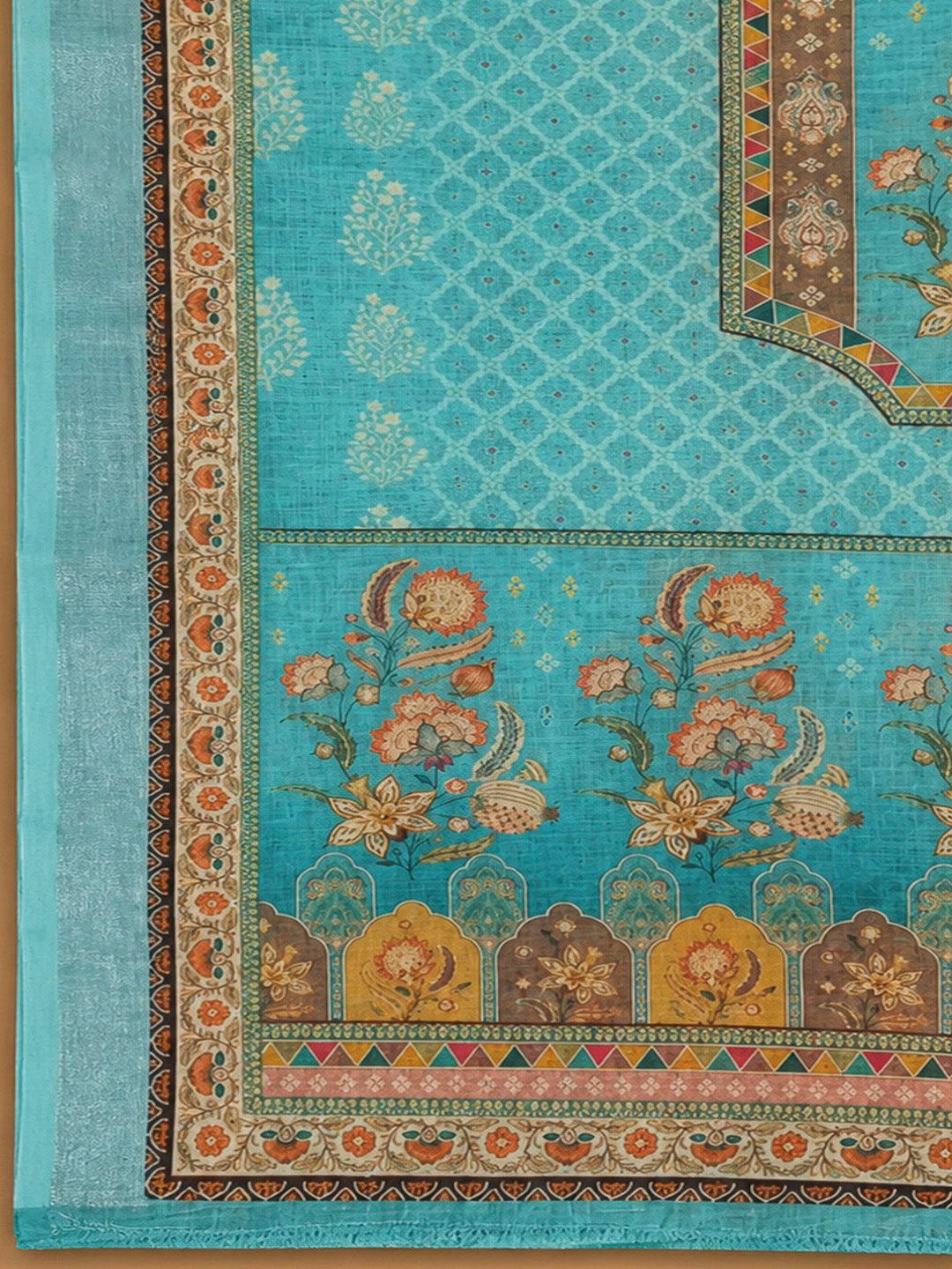 Firozee Chanderi Printed Unstitched Dress Material